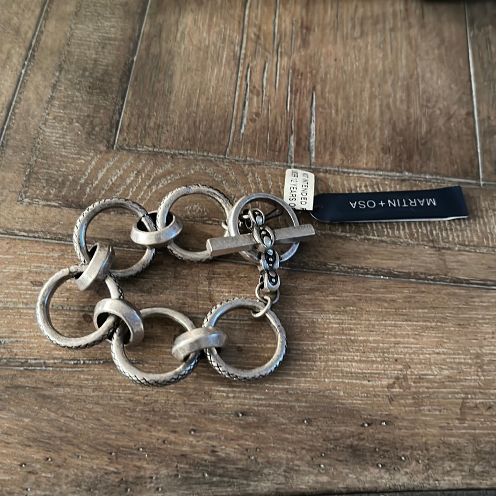 Martin + OSA Silver Link Toggle Bracelet